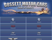 Tablet Screenshot of gossettmotors.com